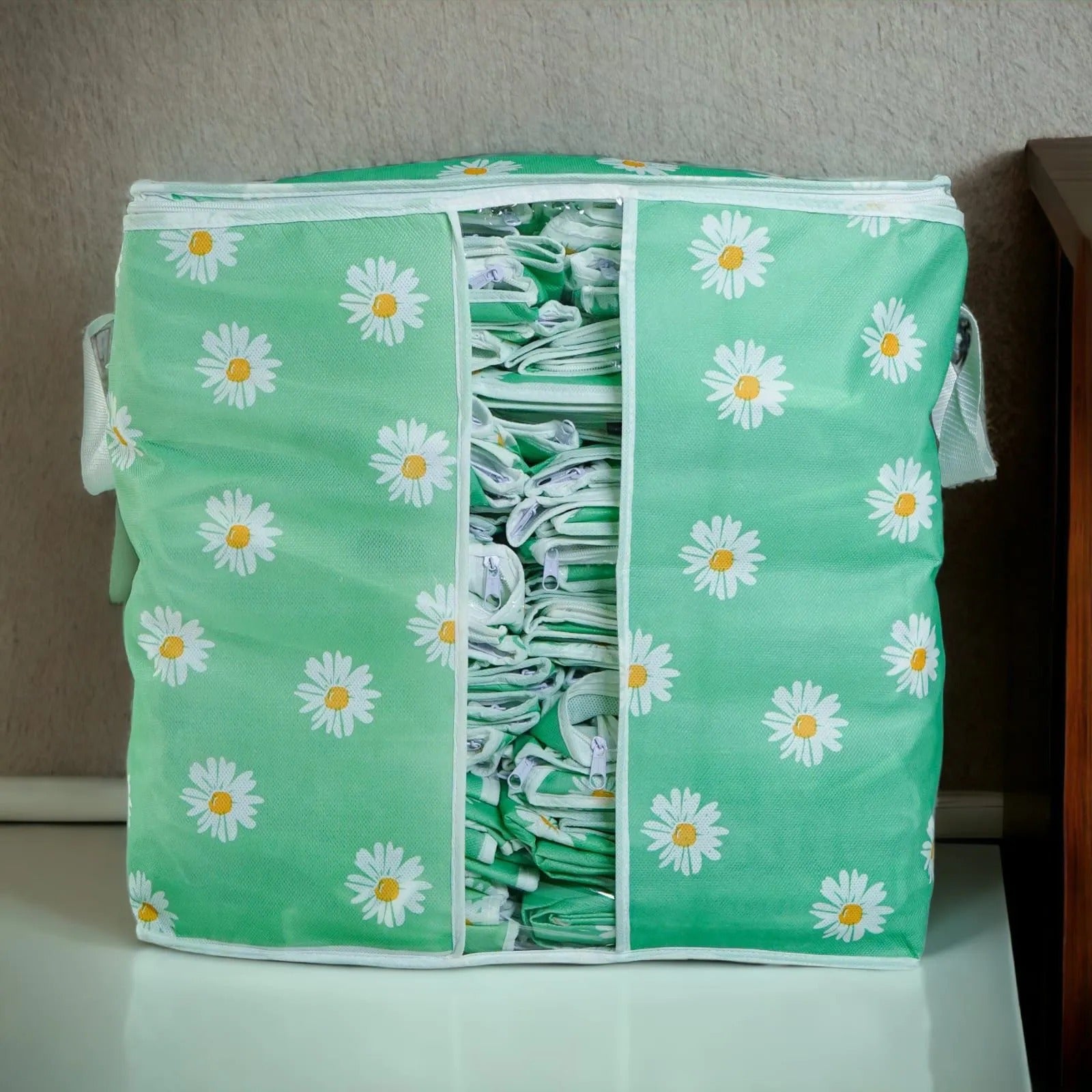 Premium Non Woven Storage Bag | Flower Print (Set of 2)