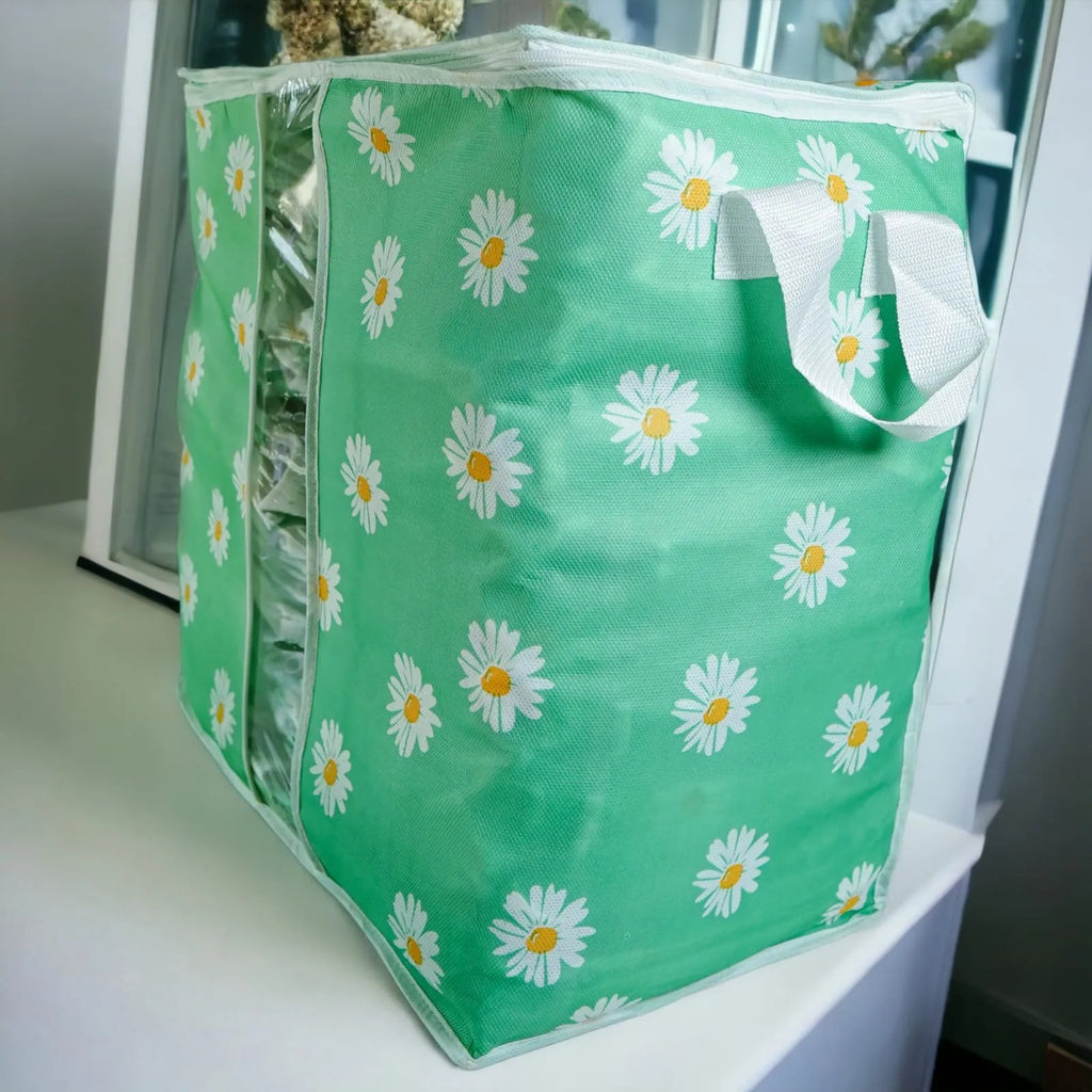 Premium Non Woven Storage Bag | Flower Print (Set of 2)