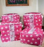 Premium Non Woven Storage Bag | Flower Print (Set of 2)