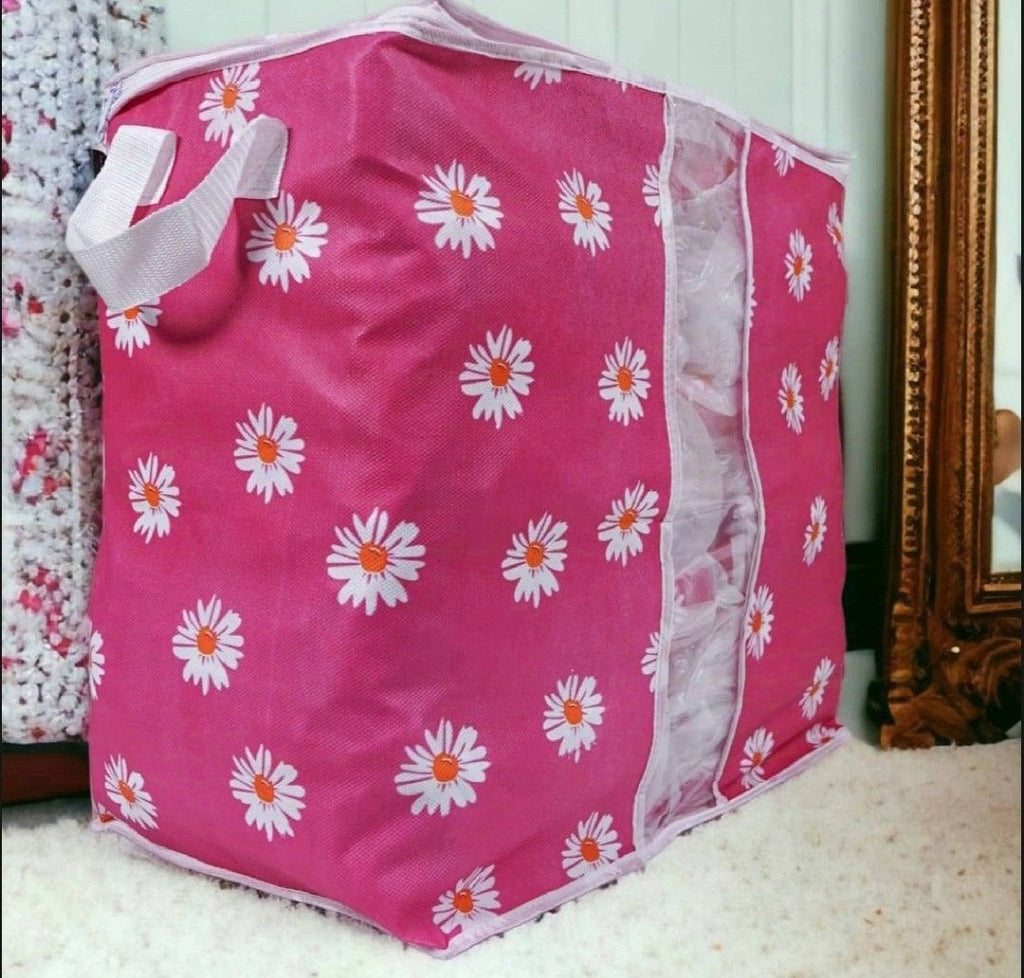 Premium Non Woven Storage Bag | Flower Print (Set of 2)