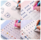 Sank Magic Practice Copy Books (4 Magic Copybooks + 10 Extra Refills + 1 Magic Pen)