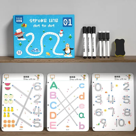 Reusable Magical Tracing Workbook For Kids (64 Pages)