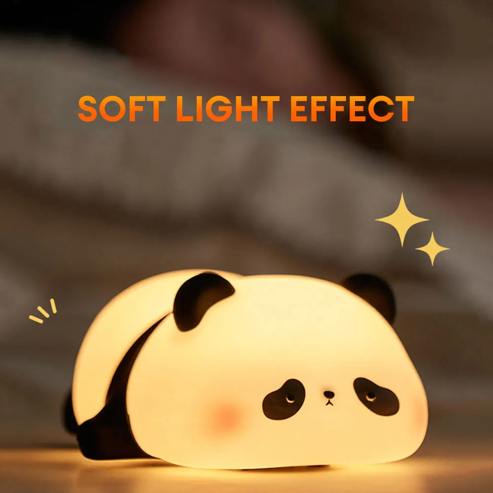 PANDA LAMP -  Cute Silicone Led Night Light Usb Rechargeable Touch Control