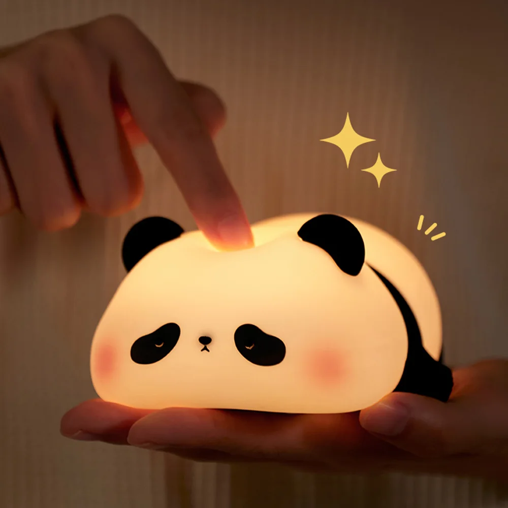 PANDA LAMP -  Cute Silicone Led Night Light Usb Rechargeable Touch Control